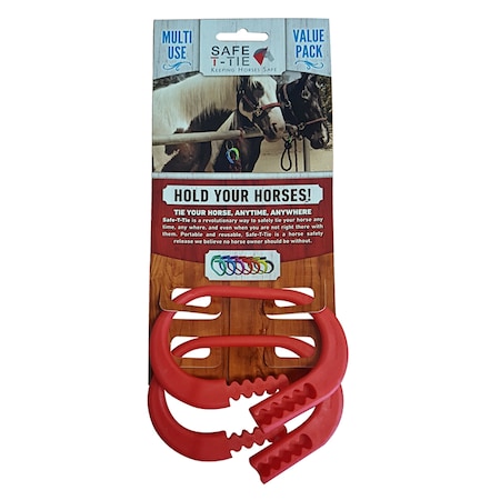 Safety Tie Horse Tether Safety Tie, Release Tie Down Clip, Red, PK2 safety_tie_Red